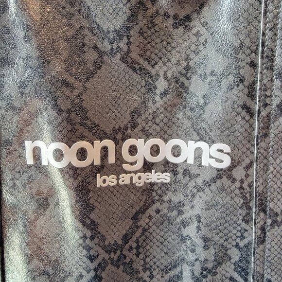 NWOT Noon Goons Mohave Vegan Snakeskin Print Large Tote Shoulder Shopping Bag - Picture 3 of 7